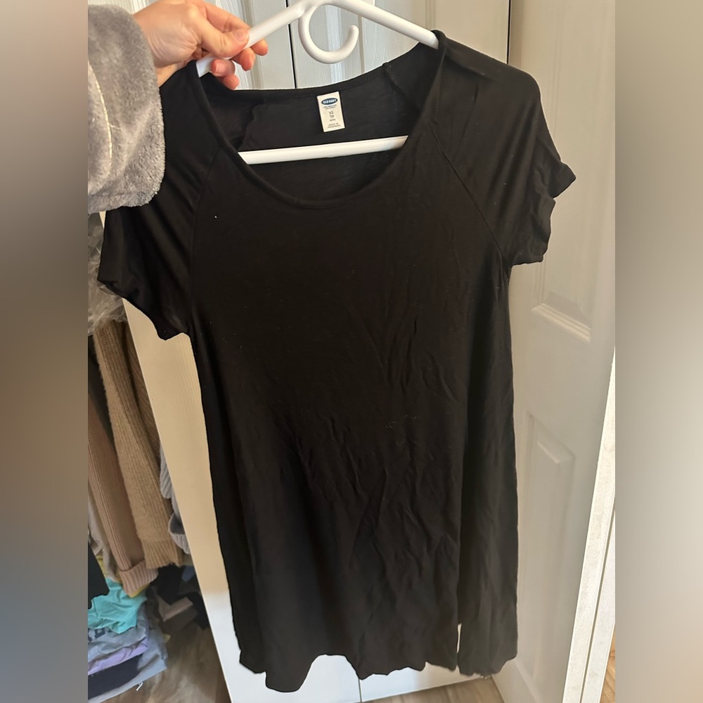 Black T-shirt dress